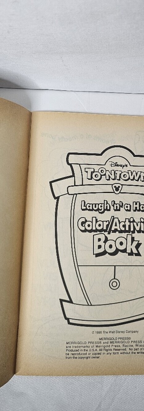 Vintage Looney Tunes Disney Toontown Coloring Books 1990 1995 Goofy Daffy Duck - Picture 10 of 10